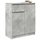 Sideboard with drawer concrete gray 71x35x84 cm engineered wood