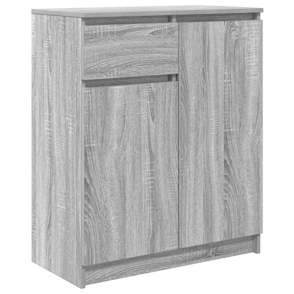 Buffet avec tiroir sonoma gris 71x35x84 cm bois d'ingénierie