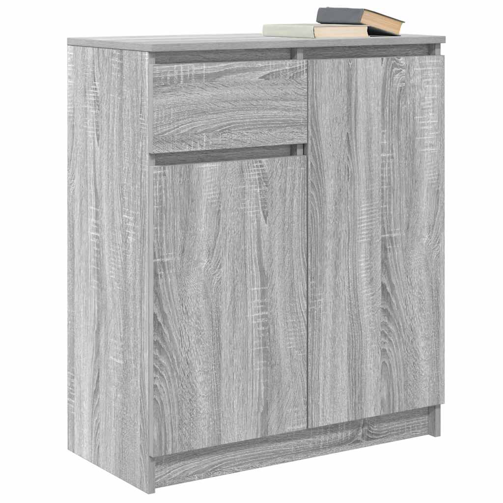 Buffet avec tiroir sonoma gris 71x35x84 cm bois d'ingénierie