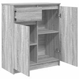 Buffet avec tiroir sonoma gris 71x35x84 cm bois d'ingénierie