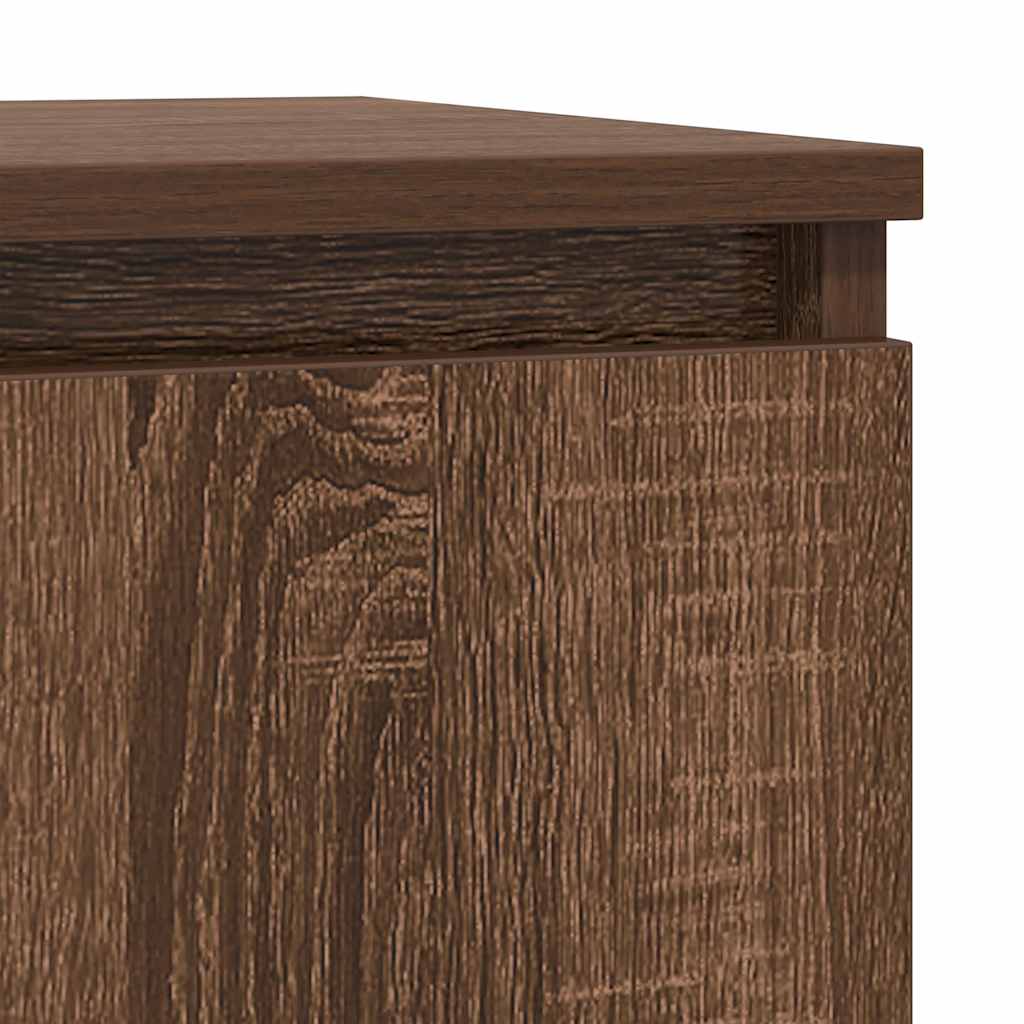 Sideboard with drawer brown oak 71x35x84 cm engineered wood