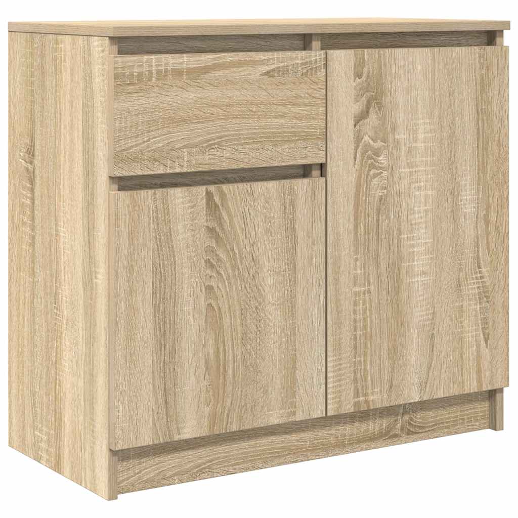 Sideboard with drawer sonoma oak 71x35x65 cm engineered wood