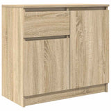 Sideboard with drawer sonoma oak 71x35x65 cm engineered wood