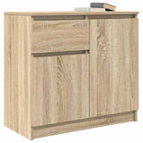 Sideboard with drawer sonoma oak 71x35x65 cm engineered wood