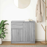 Sideboard with drawer sonoma gray 71x35x65 cm engineered wood