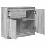 Buffet avec tiroir sonoma gris 71x35x65 cm bois d'ingénierie