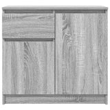 Sideboard with drawer sonoma gray 71x35x65 cm engineered wood