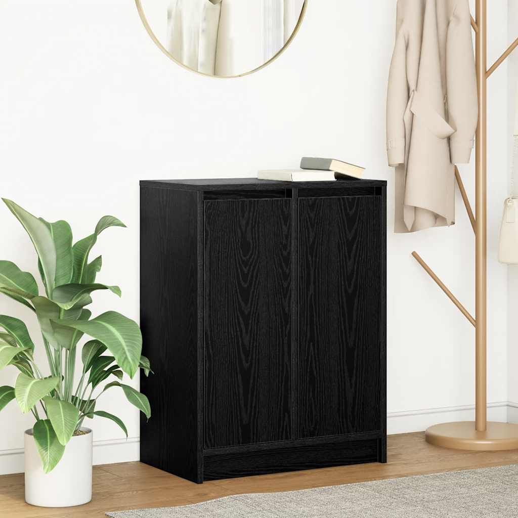 Black oak sideboard 57x34x76 cm engineered wood