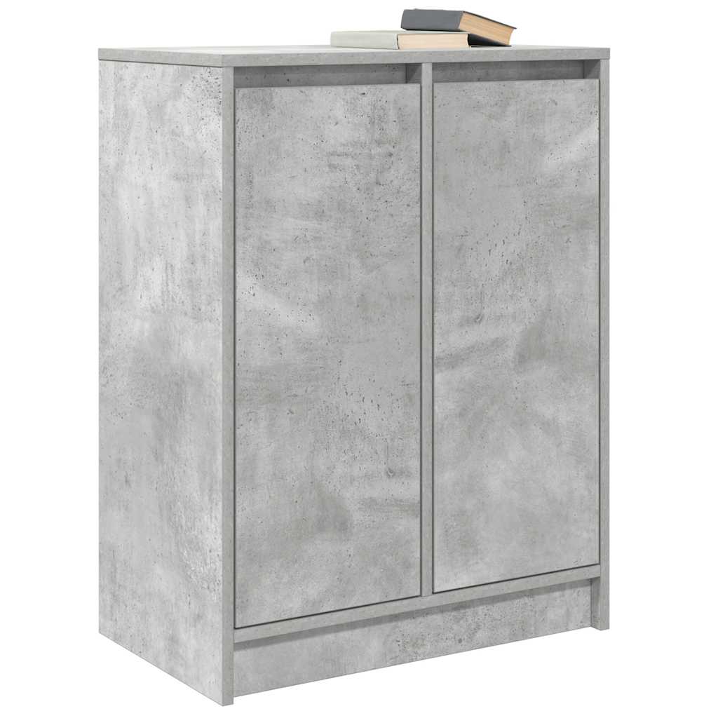 Buffet gris béton 57x34x76 cm bois d'ingénierie