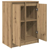 Buffet chêne artisanal 57x34x76 cm bois d'ingénierie