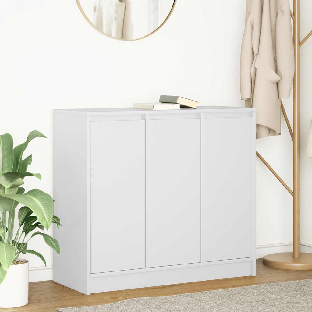 White sideboard 85x34x76 cm engineered wood