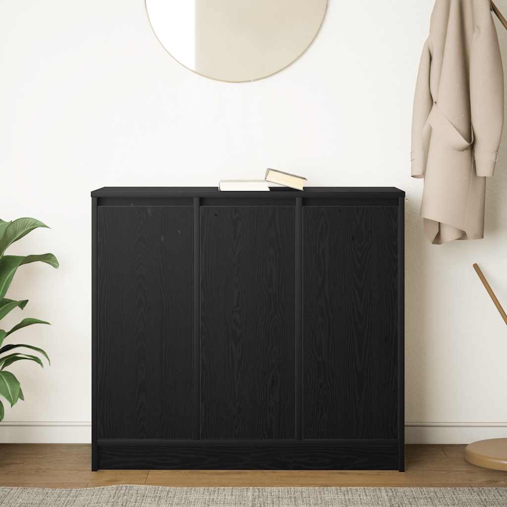 Black oak sideboard 85x34x76 cm engineered wood