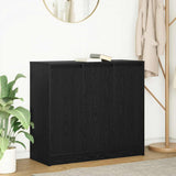 Black oak sideboard 85x34x76 cm engineered wood