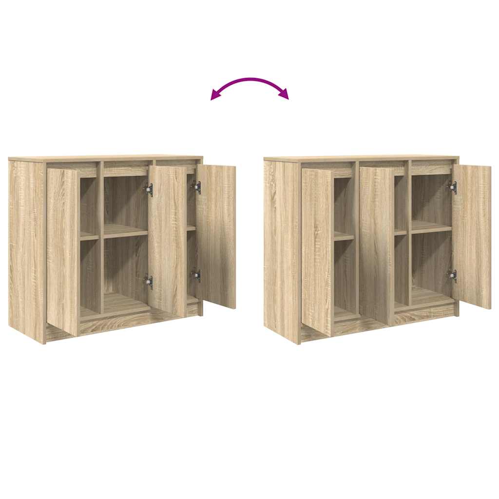 Buffet chêne sonoma 85x34x76 cm bois d'ingénierie