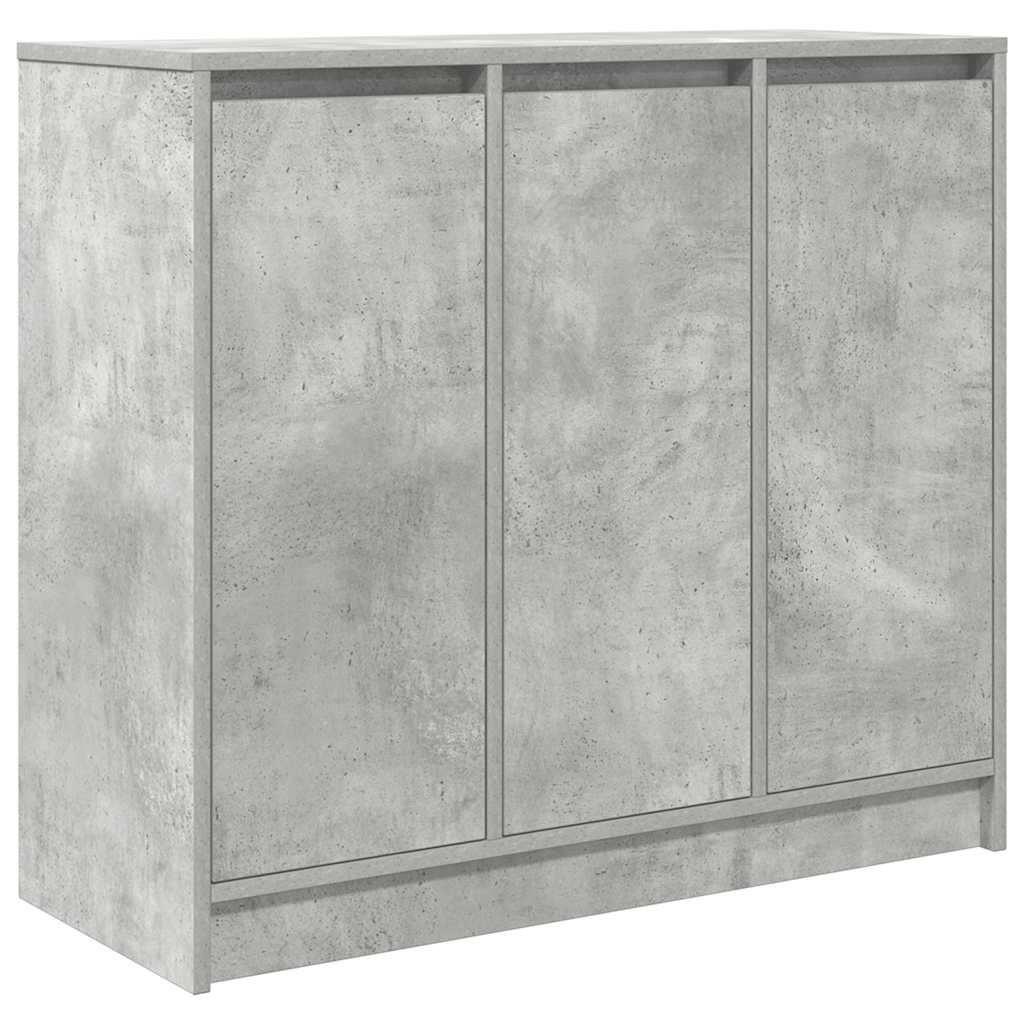 Concrete gray sideboard 85x34x76 cm engineered wood