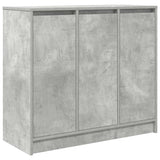 Concrete gray sideboard 85x34x76 cm engineered wood