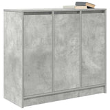 Concrete gray sideboard 85x34x76 cm engineered wood