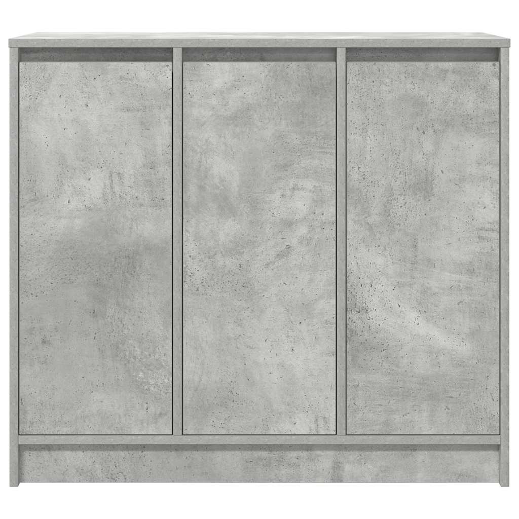 Concrete gray sideboard 85x34x76 cm engineered wood