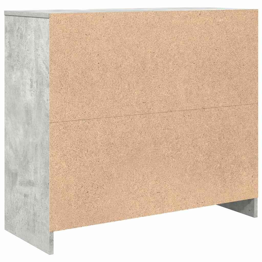 Concrete gray sideboard 85x34x76 cm engineered wood