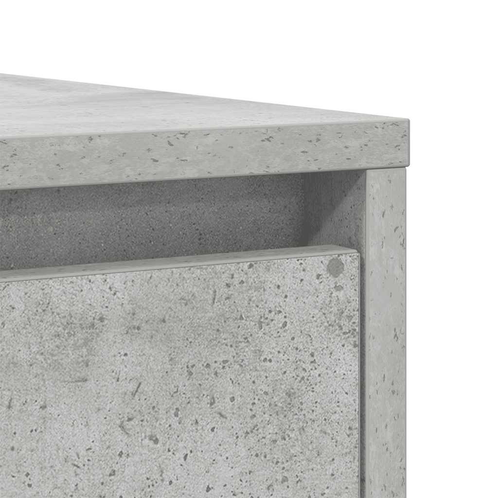 Concrete gray sideboard 85x34x76 cm engineered wood