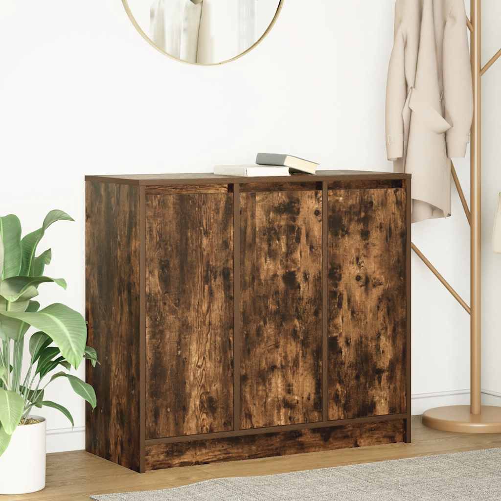 Smoked oak sideboard 85x34x76 cm engineered wood