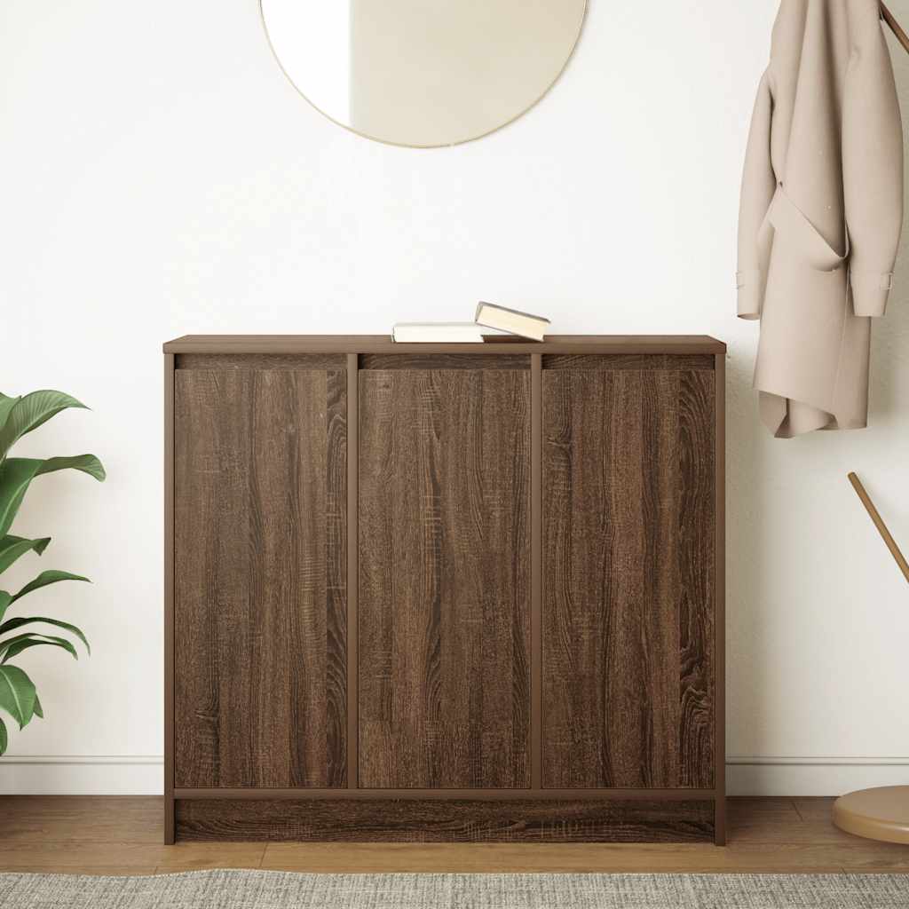 Brown oak sideboard 85x34x76 cm engineered wood