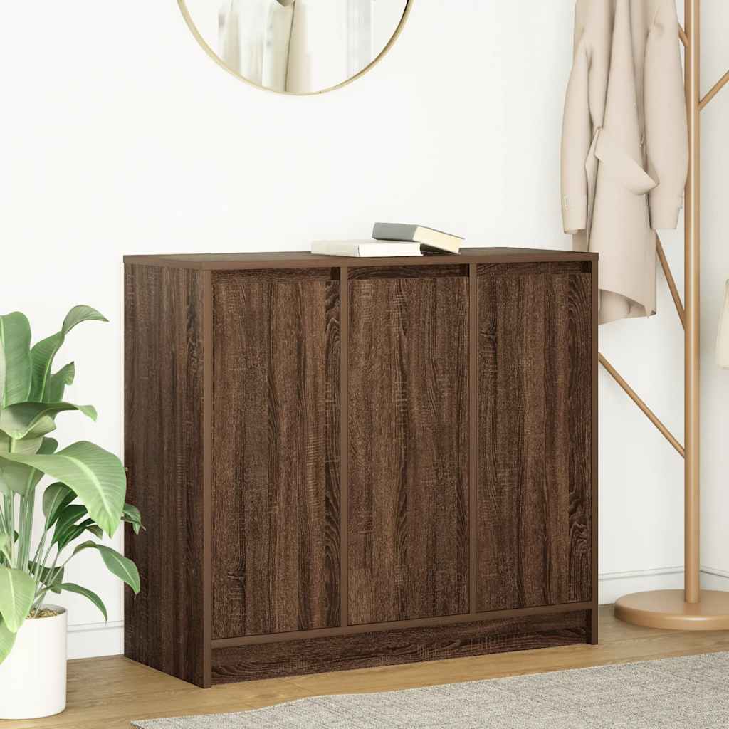 Brown oak sideboard 85x34x76 cm engineered wood