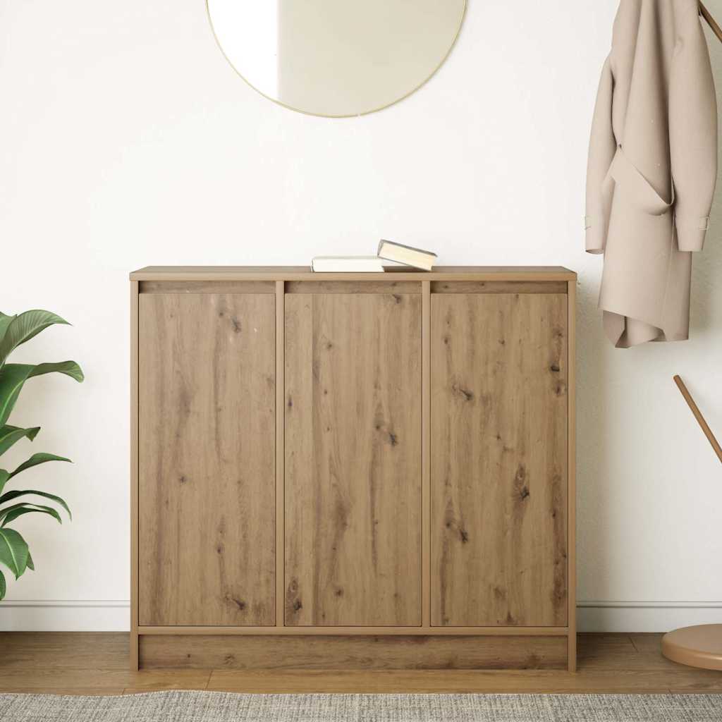 Handcrafted oak sideboard 85x34x76 cm engineered wood