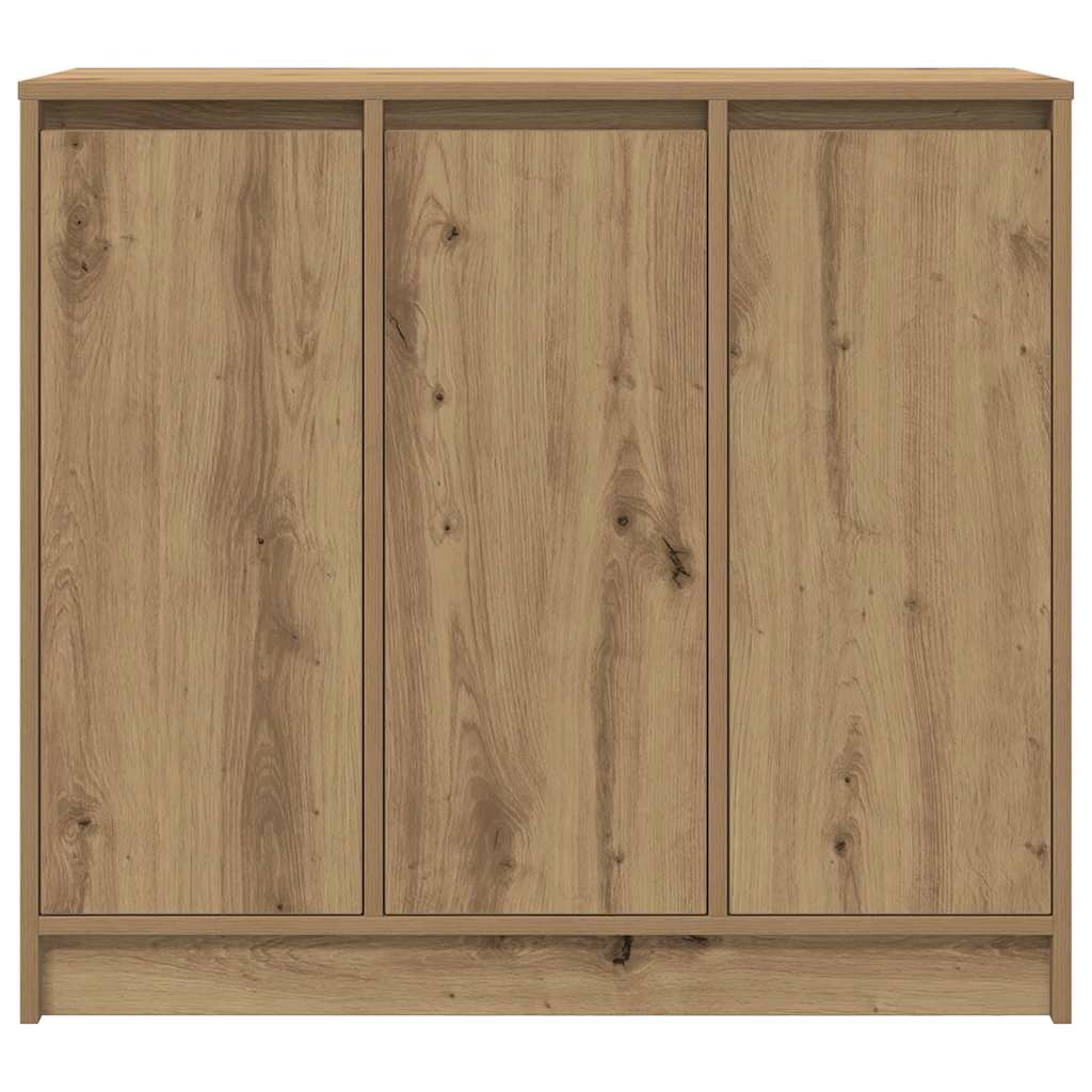 Handcrafted oak sideboard 85x34x76 cm engineered wood