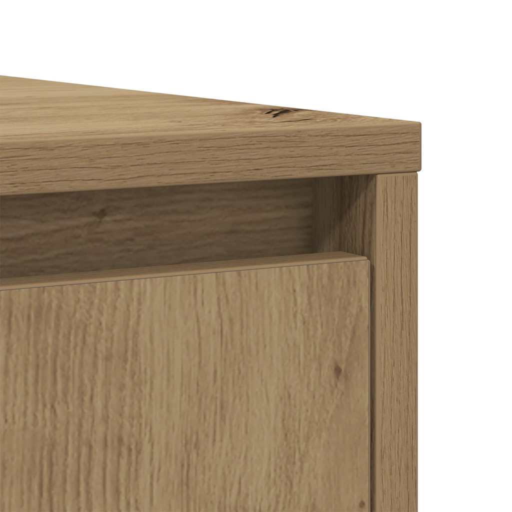 Handcrafted oak sideboard 85x34x76 cm engineered wood