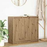 Handcrafted oak sideboard 85x34x76 cm engineered wood