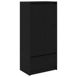 Armoire avec tiroir chêne noir 55,5x34x119,5 cm bois ingénierie