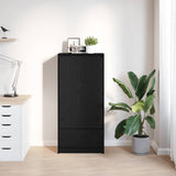 Armoire avec tiroir chêne noir 55,5x34x119,5 cm bois ingénierie