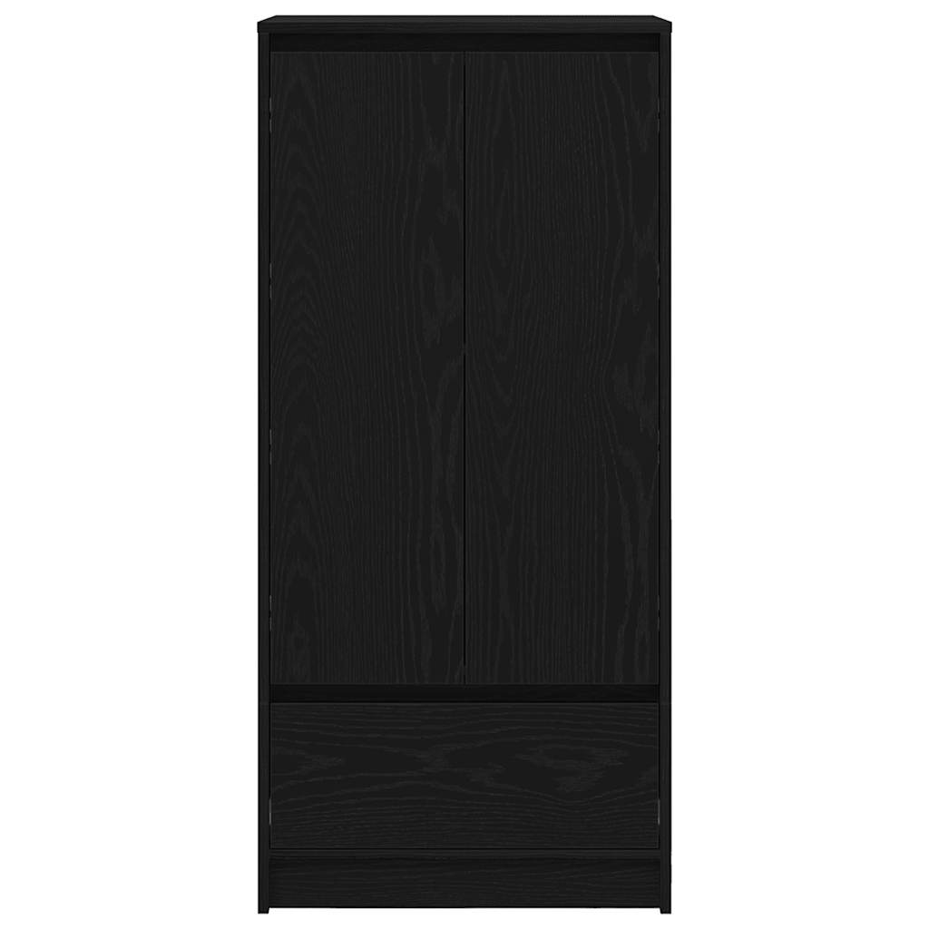 Armoire avec tiroir chêne noir 55,5x34x119,5 cm bois ingénierie