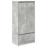 Armoire avec tiroir gris béton 55,5x34x119,5 cm bois ingénierie