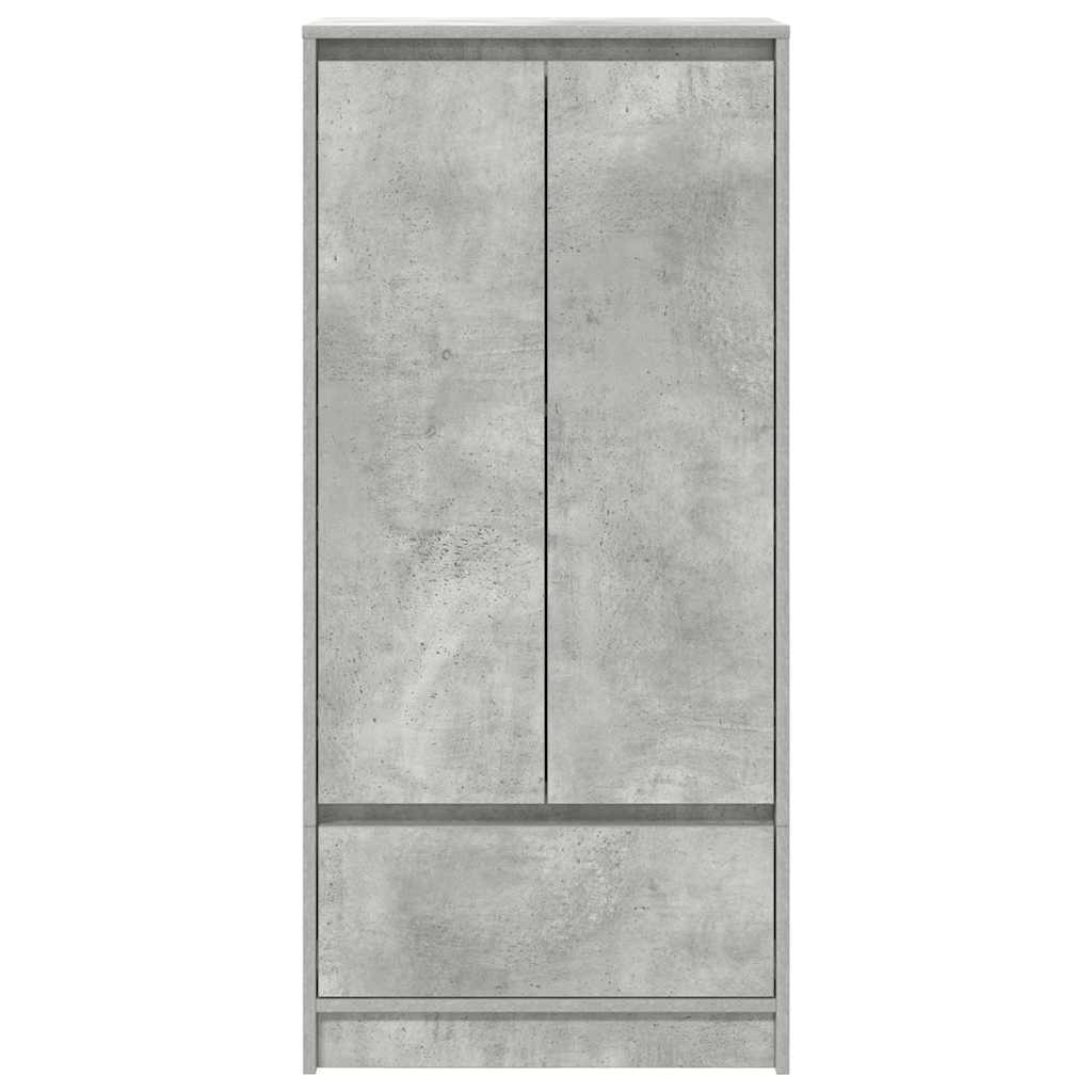 Armoire avec tiroir gris béton 55,5x34x119,5 cm bois ingénierie