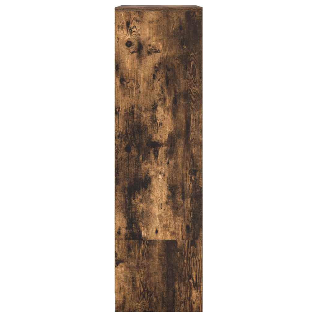 Armoire avec tiroir chêne fumé 55,5x34x119,5 cm bois ingénierie