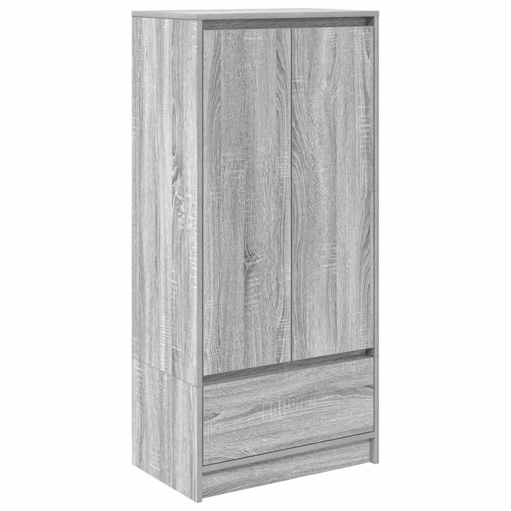 Armoire tiroir sonoma gris 55,5x34x119,5 cm bois d'ingénierie