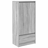 Armoire tiroir sonoma gris 55,5x34x119,5 cm bois d'ingénierie