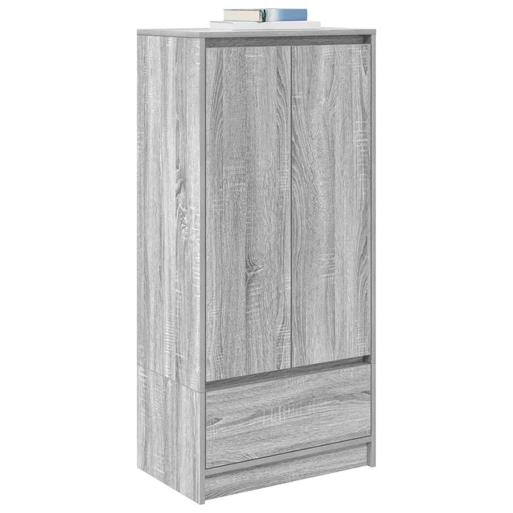 Armoire tiroir sonoma gris 55,5x34x119,5 cm bois d'ingénierie