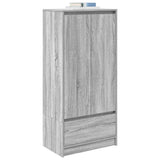 Armoire tiroir sonoma gris 55,5x34x119,5 cm bois d'ingénierie