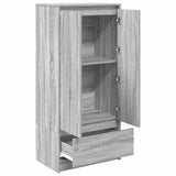 Armoire tiroir sonoma gris 55,5x34x119,5 cm bois d'ingénierie