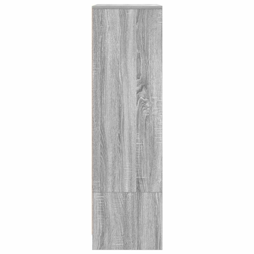 Armoire tiroir sonoma gris 55,5x34x119,5 cm bois d'ingénierie