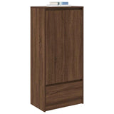 Armoire tiroir chêne marron 55,5x34x119,5 cm bois d'ingénierie