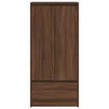 Armoire tiroir chêne marron 55,5x34x119,5 cm bois d'ingénierie