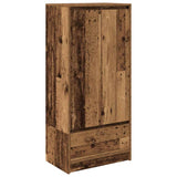 Armoire avec tiroir vieux bois 55,5x34x119,5 cm bois ingénierie