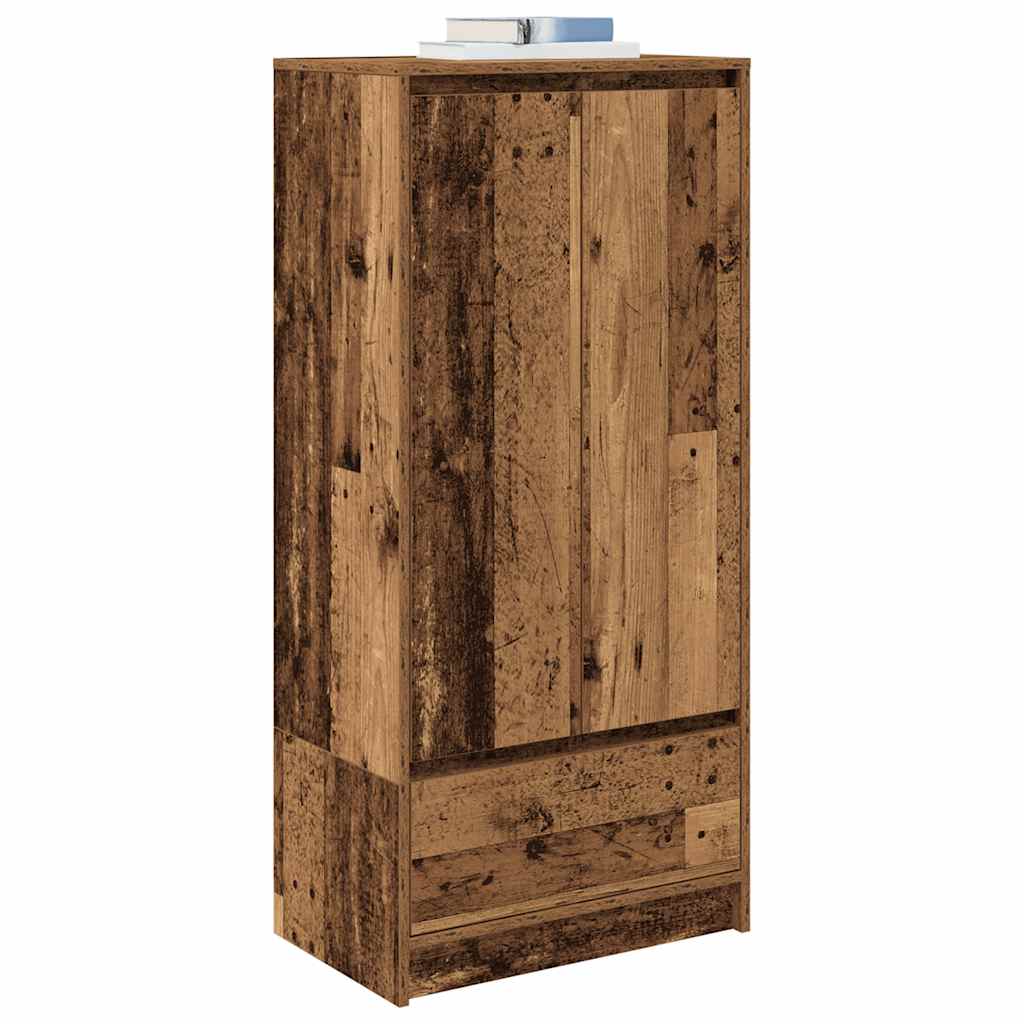 Armoire avec tiroir vieux bois 55,5x34x119,5 cm bois ingénierie