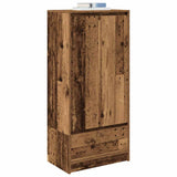 Armoire avec tiroir vieux bois 55,5x34x119,5 cm bois ingénierie