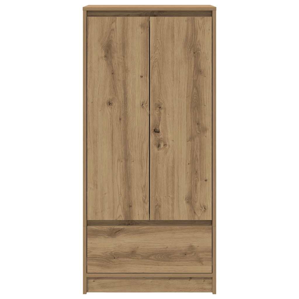 Armoire avec tiroir chêne artisanal 55,5x34x119,5 cm