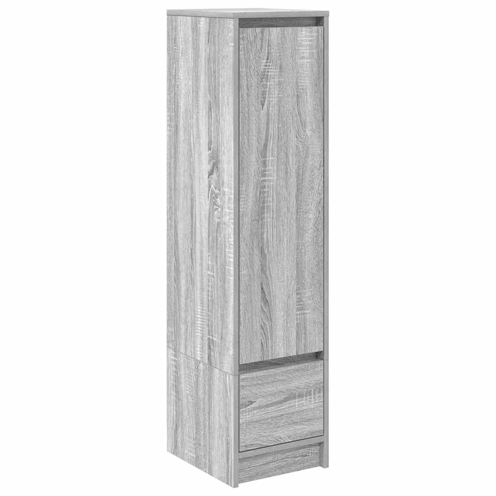 Buffet haut sonoma gris 29,5x34x119,5 cm bois d'ingénierie